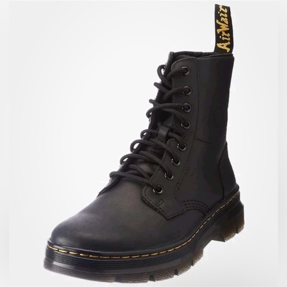 Dr. Martens 1460 Black Smooth Leather Boots Size 8